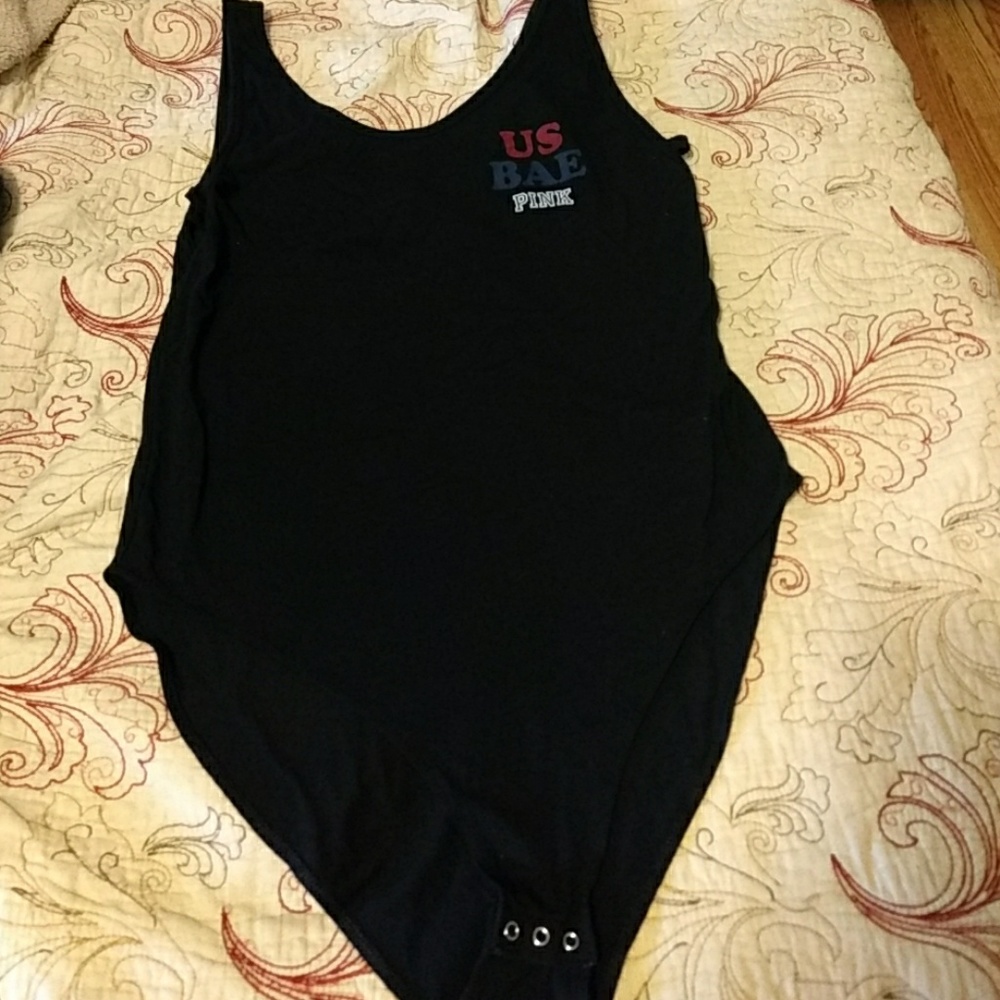 VS Pink black body suit